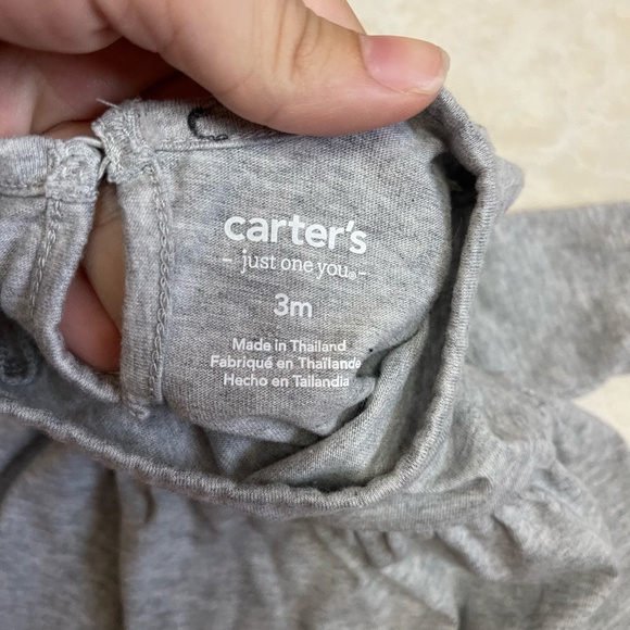 519. Carter's Grey Long Sleeve Dress size 3 months - Picture 2 of 2
